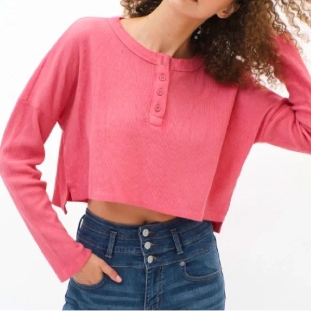 AÉROPOSTALE | Pink Waffle Knit Sweater